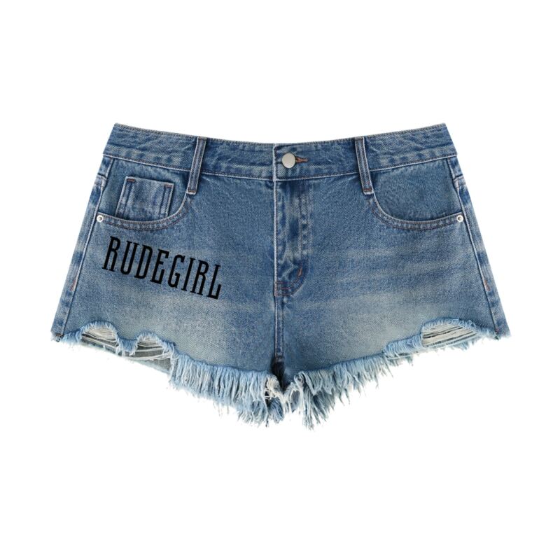 Rudegirl Batty Rider Denim Shorts