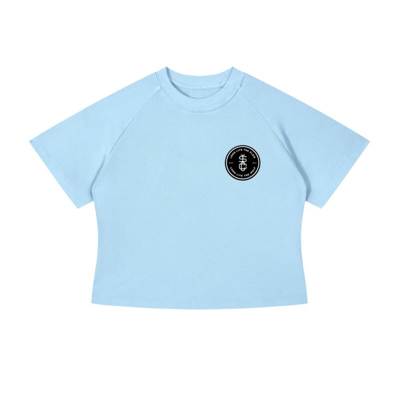 Monogram Mineral Wash Crop Tee